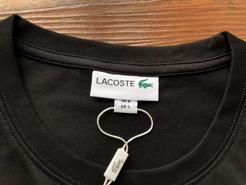 Футболка Lacoste Embroidered Small Front Logo "Black" фото № 3