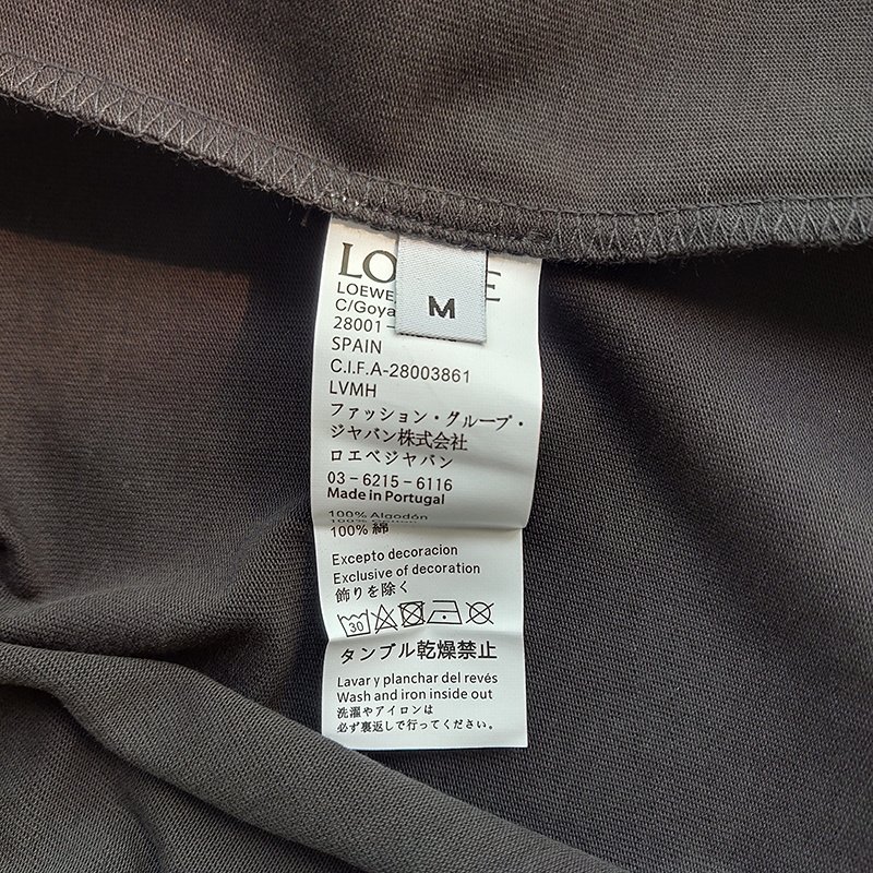 Футболка Loewe With Logo On The Pocket And Fire Pattern "Black" фото № 2