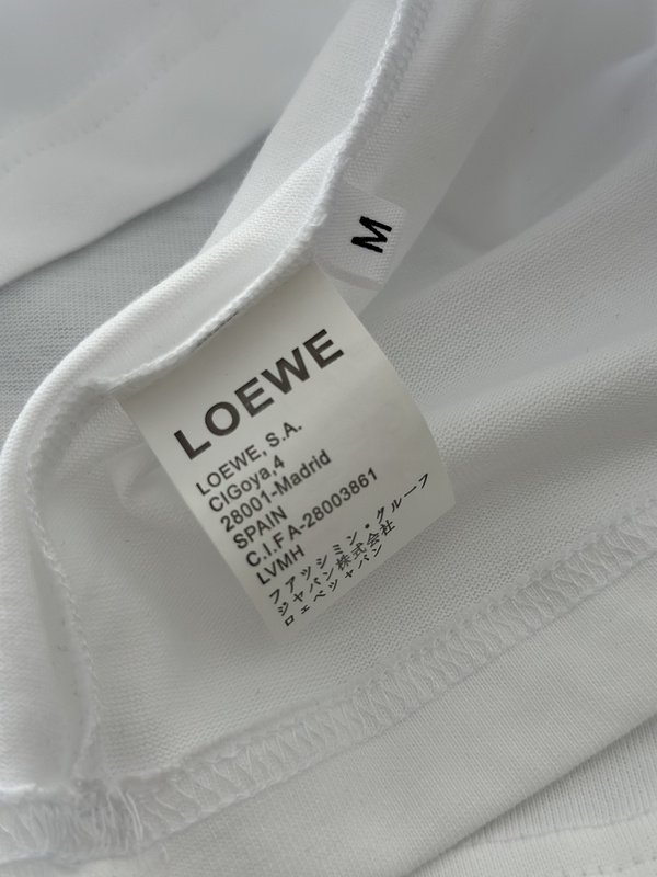 Футболка Loewe With Beige Logo "White" фото № 5