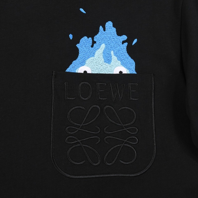 Футболка Loewe The Peeping Flame "Black" фото № 2