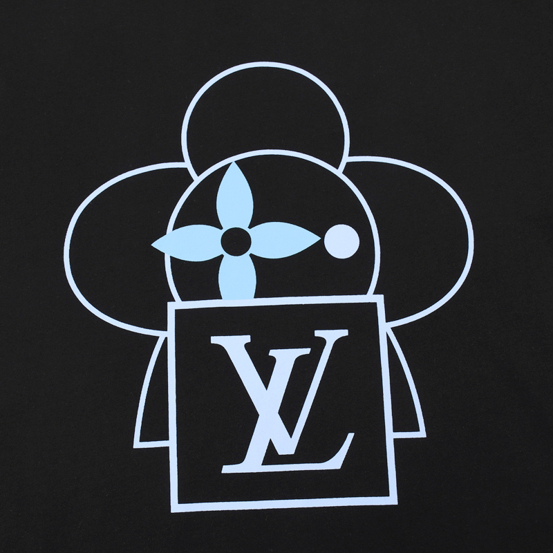 Футболка Louis Vuitton Logo With Brand Name Plate "Black" фото № 7