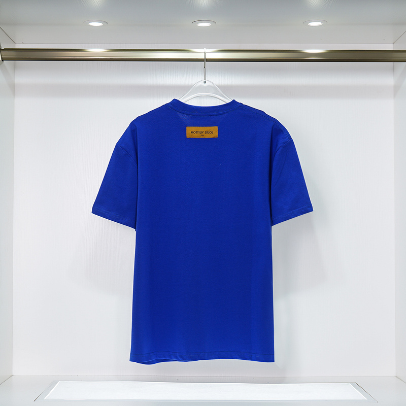 Футболка Louis Vuitton Logo Made Of Stripes "Blue" фото № 2