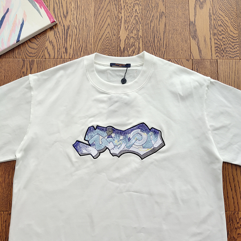 Футболка Louis Vuitton Graffiti Print "White" фото № 3