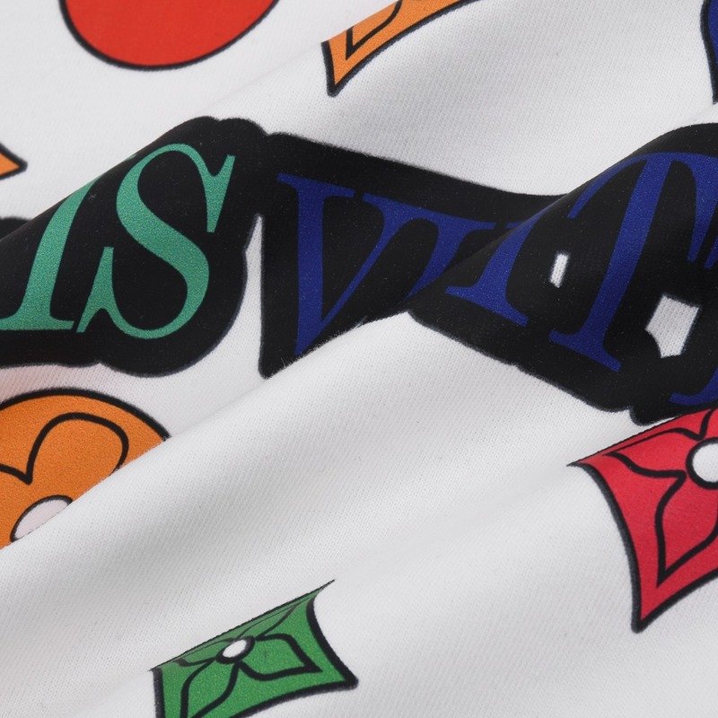 Футболка Louis Vuitton Rainbow Logo With Colored Emblems "White" фото № 6