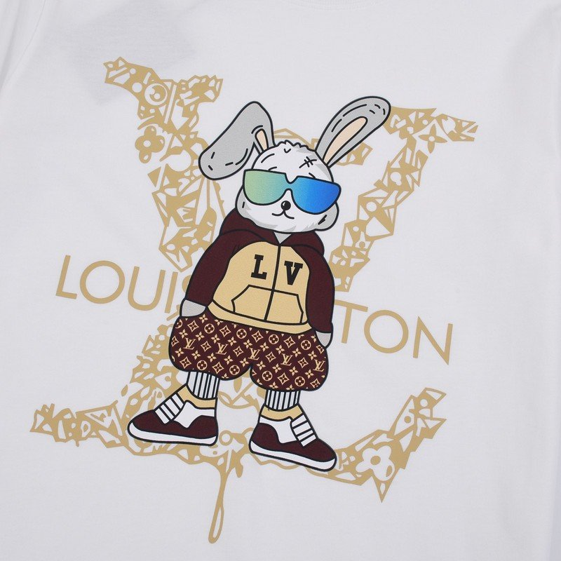 Футболка Louis Vuitton With Hare In Brand Clothes "White" фото № 3