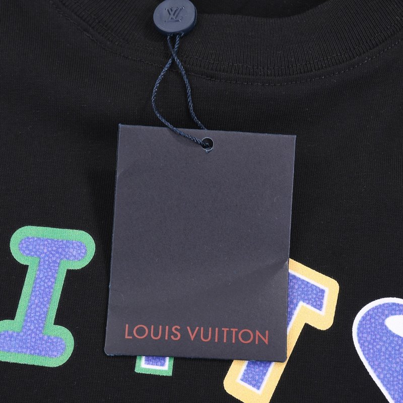 Футболка Louis Vuitton Text Logo With Heart "Black" фото № 8