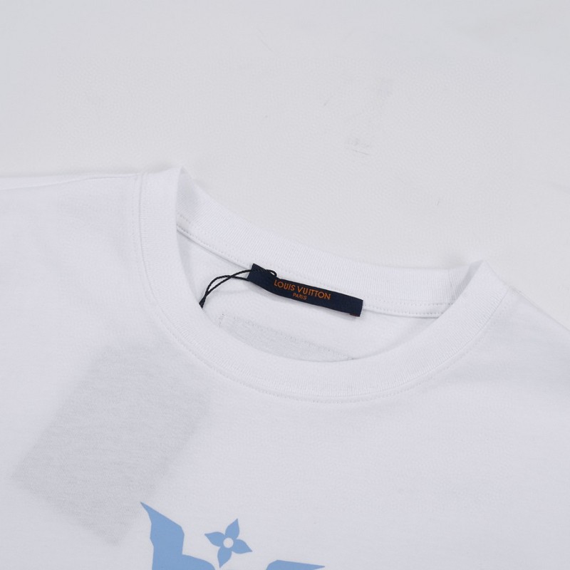 Футболка Louis Vuitton With Logo And Print Of Two Birds "White" фото № 8