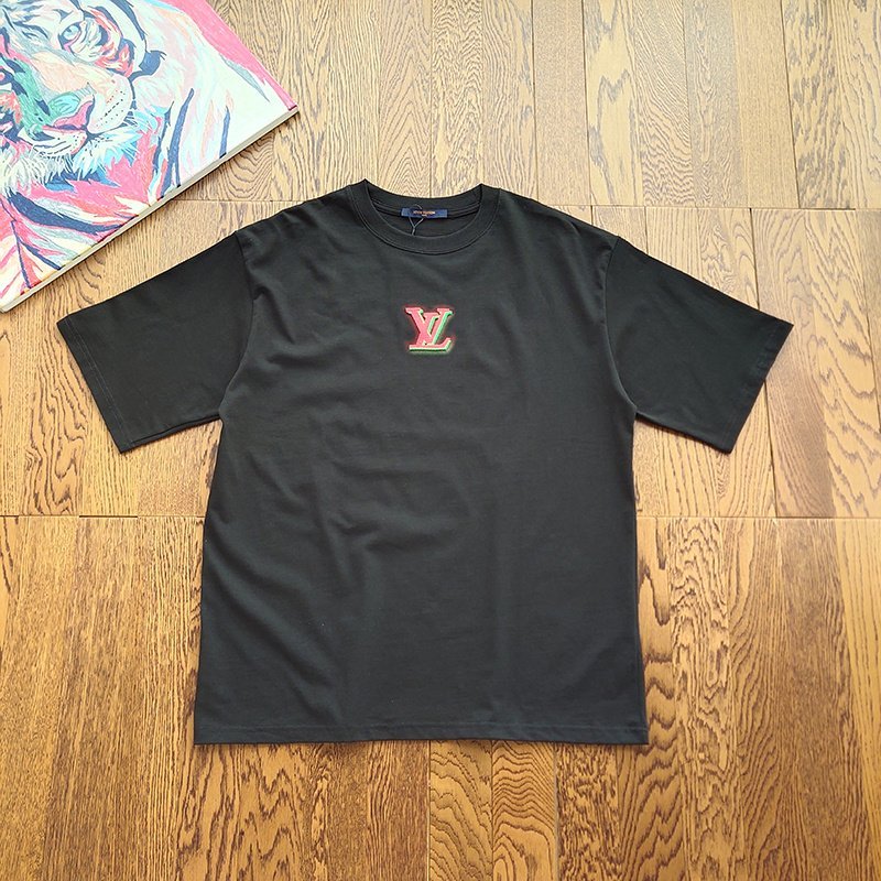 Футболка Louis Vuitton Cotton With Tornado Print "Black" фото № 8