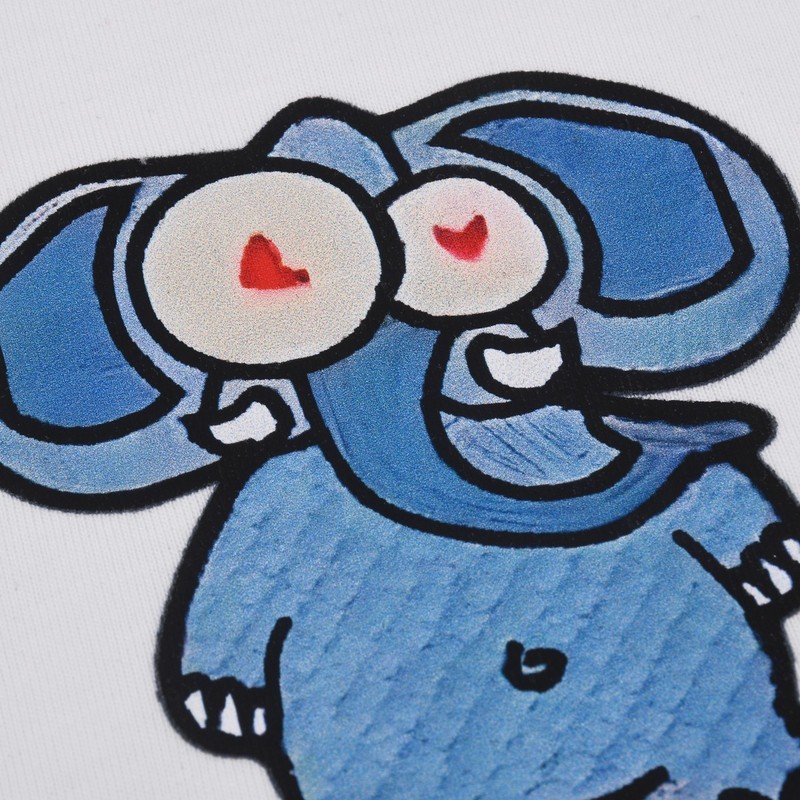 Футболка Louis Vuitton With Blue Elephant Patch "White" фото № 3