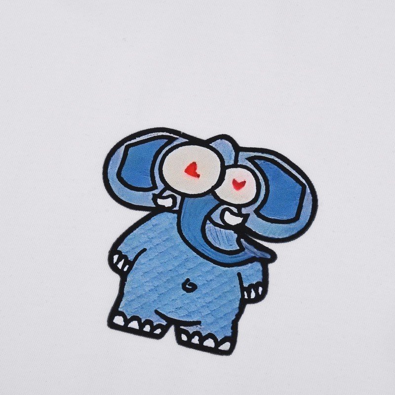 Футболка Louis Vuitton With Blue Elephant Patch "White" фото № 5