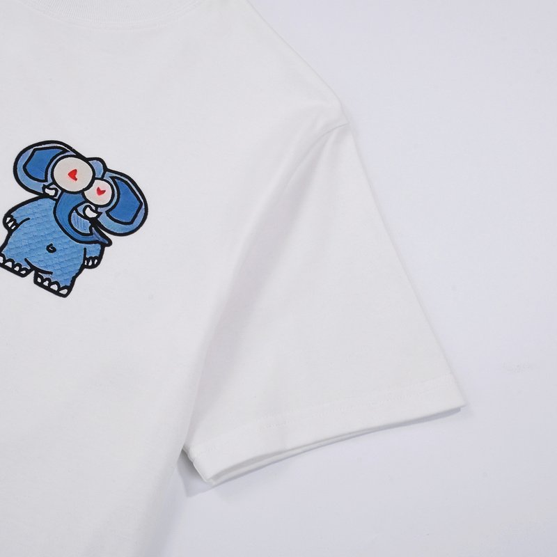 Футболка Louis Vuitton With Blue Elephant Patch "White" фото № 6