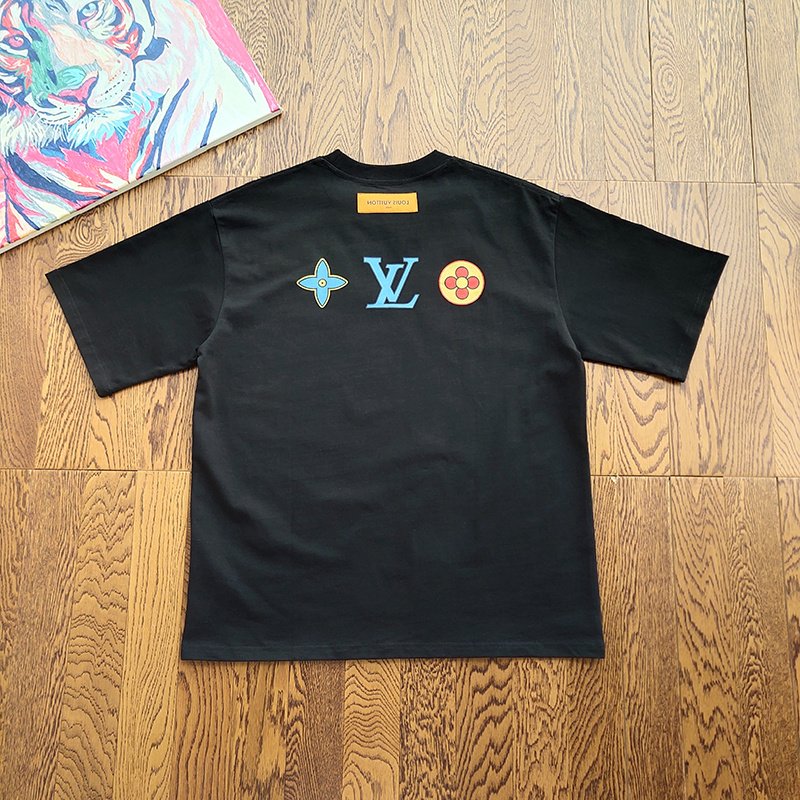 Футболка Louis Vuitton With Cartoon Style Text "Black" фото № 7