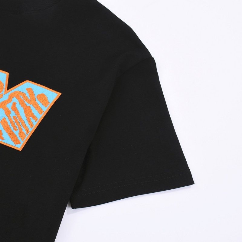 Футболка Louis Vuitton With Striped Text Logo "Black" фото № 6