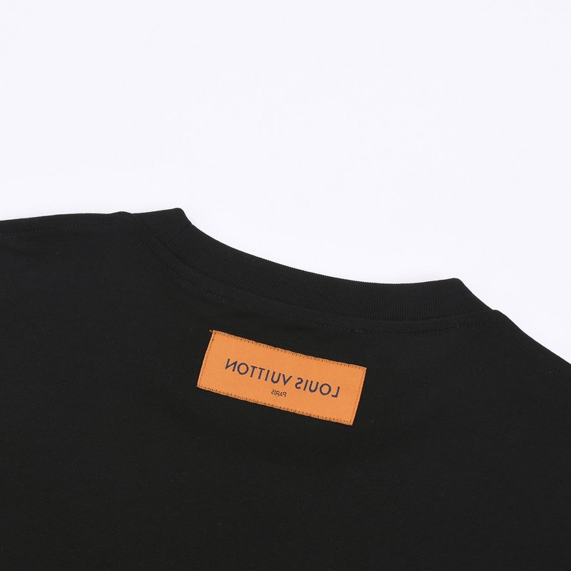 Футболка Louis Vuitton With Striped Text Logo "Black" фото № 7
