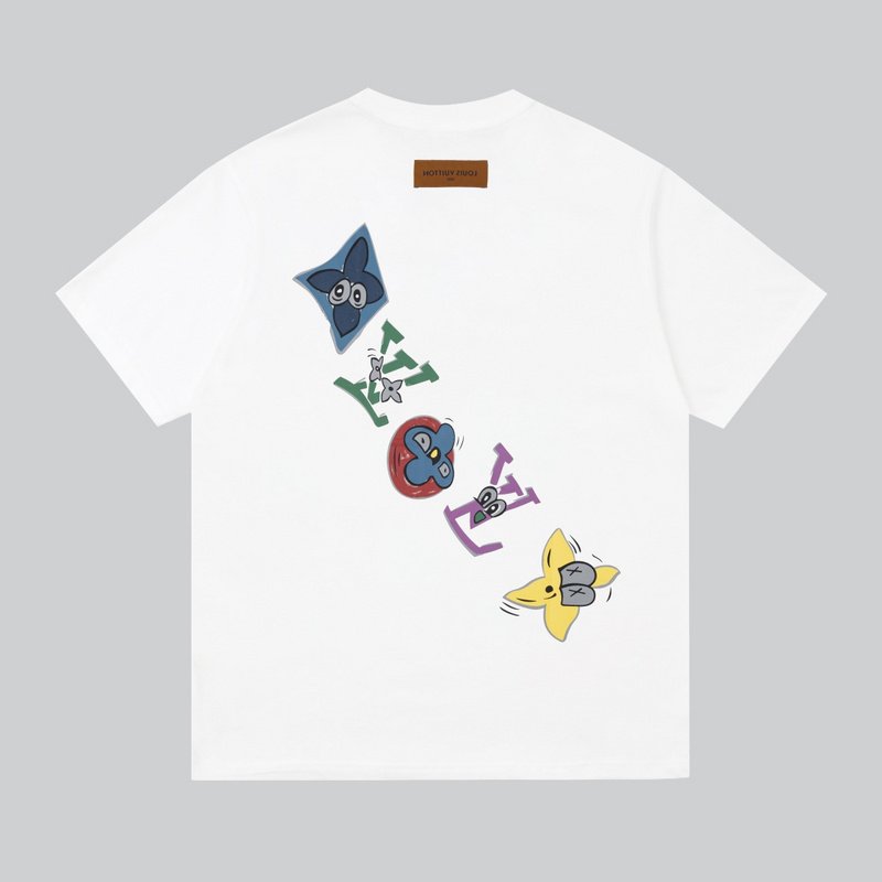Футболка Louis Vuitton With Bright Print And Logo "White" фото № 6