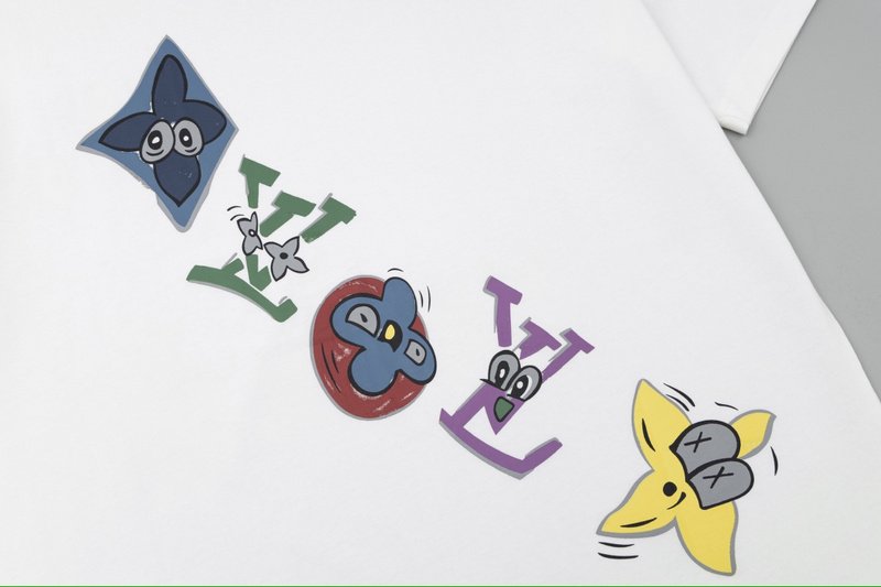 Футболка Louis Vuitton With Bright Print And Logo "White" фото № 8