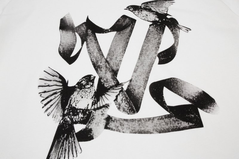 Футболка Louis Vuitton Print - Birds On Ribbon "White" фото № 2