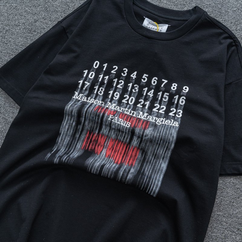 Футболка Maison Margiela Numbers "Black" фото № 3