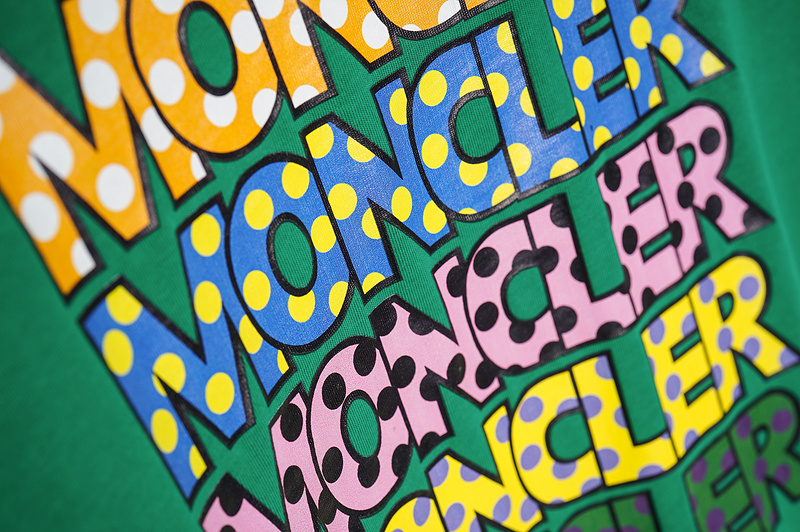 Футболка Moncler Logo Of Different Colors "Green" фото № 5