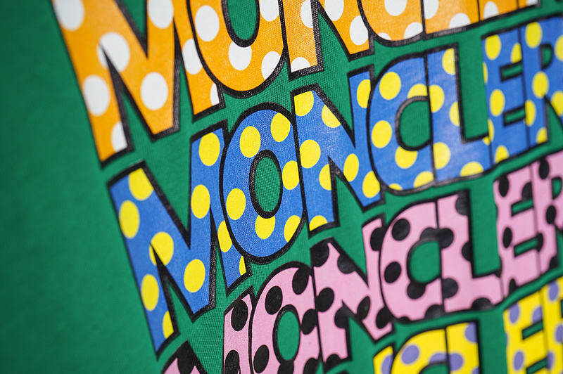 Футболка Moncler Logo Of Different Colors "Green" фото № 4