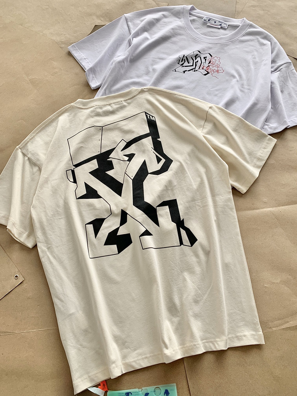 Футболка Off White Human trend "Beige" фото № 6