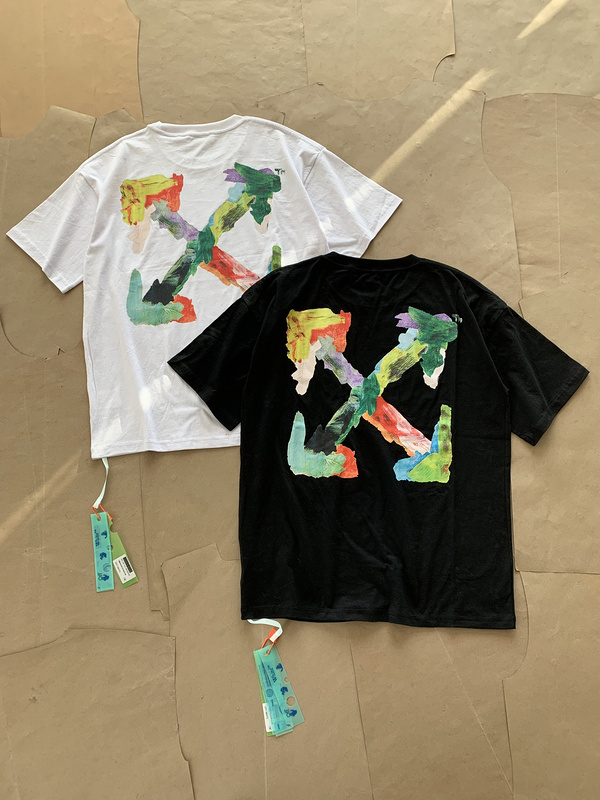 Футболка Off White With Drawings Of Paints "Black" фото № 5