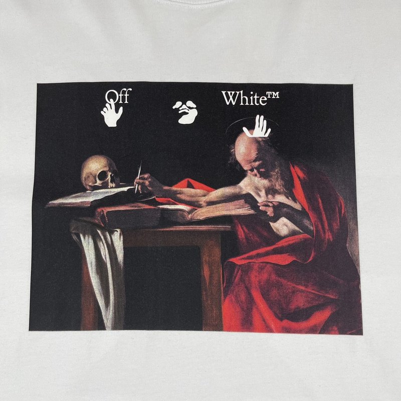 Футболка Off White Thinker "White" фото № 3