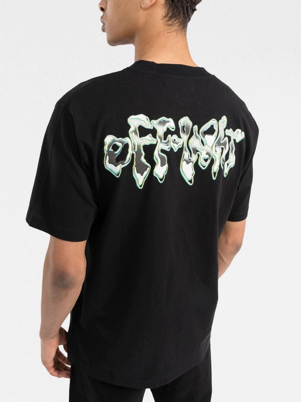 Футболка Off-White Liquid logo "Black" фото № 8