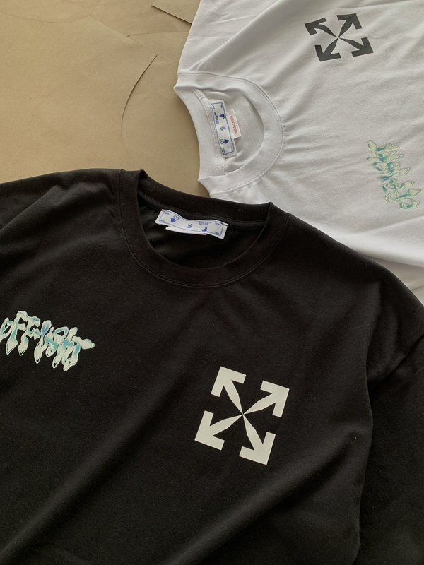 Футболка Off-White Liquid logo "Black" фото № 5