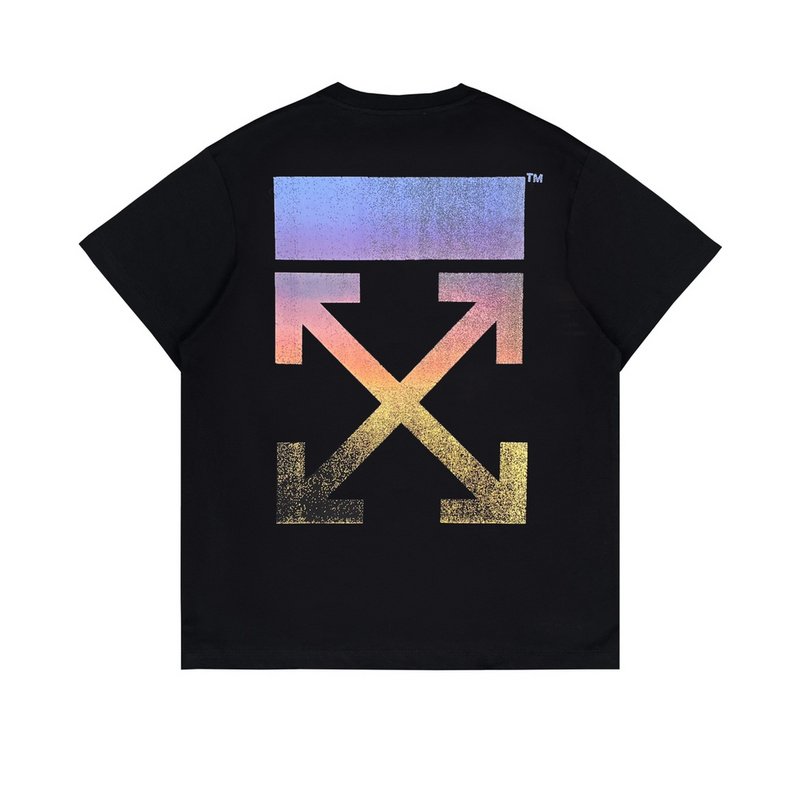 Футболка Off White With Gradient Brand Logo "Black" фото № 4