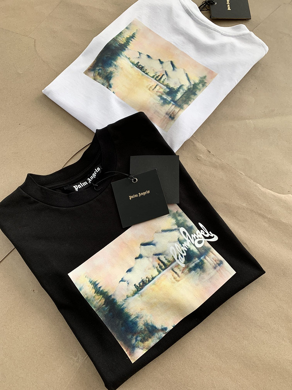 Футболка Palm Angels Beautiful Landscape "Black" фото № 4