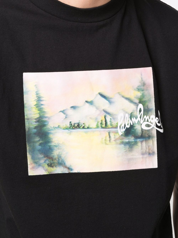 Футболка Palm Angels Beautiful Landscape "Black" фото № 9