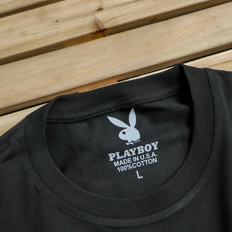 Футболка Playboy Big Back Logo With Inscription "Black" фото № 3