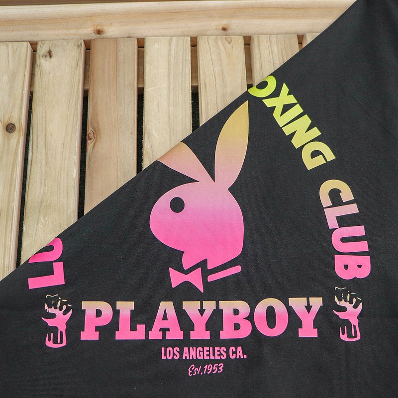 Футболка Playboy Big Back Logo With Inscription "Black" фото № 5