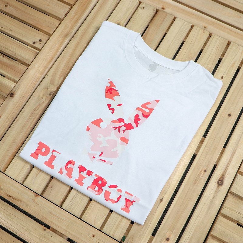 Футболка Playboy Big Front Colorful Logo From Pieces "White" фото № 8