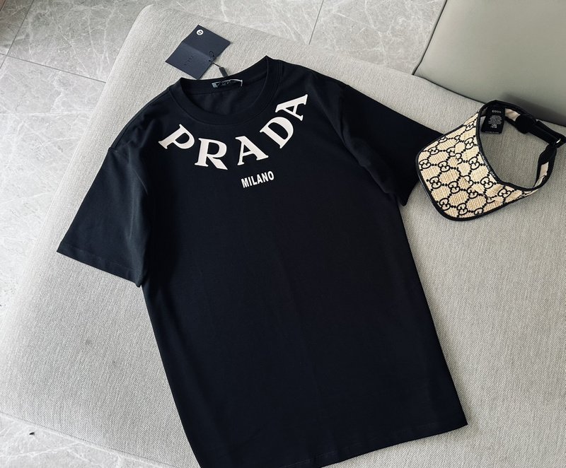 Футболка Prada With Big Logo Brand "Black" фото № 2