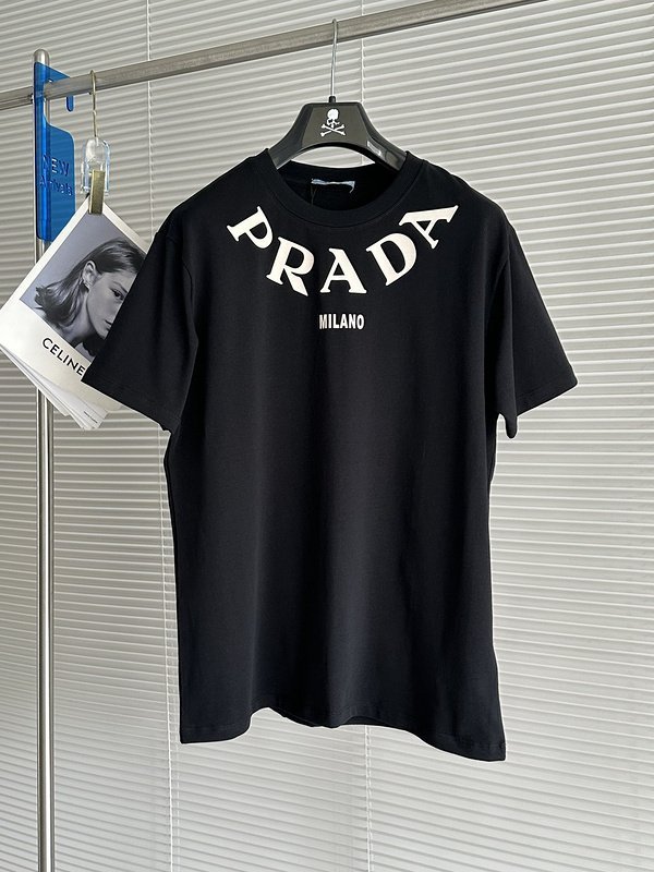 Футболка Prada With Big Logo Brand "Black" фото № 6