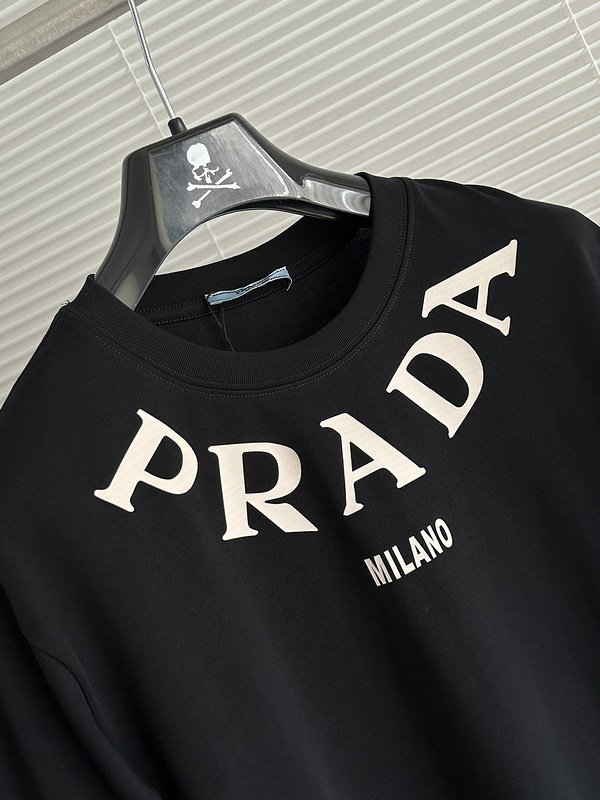 Футболка Prada With Big Logo Brand "Black" фото № 7