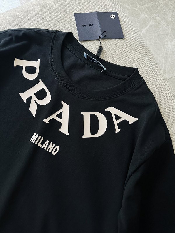 Футболка Prada With Big Logo Brand "Black" фото № 8
