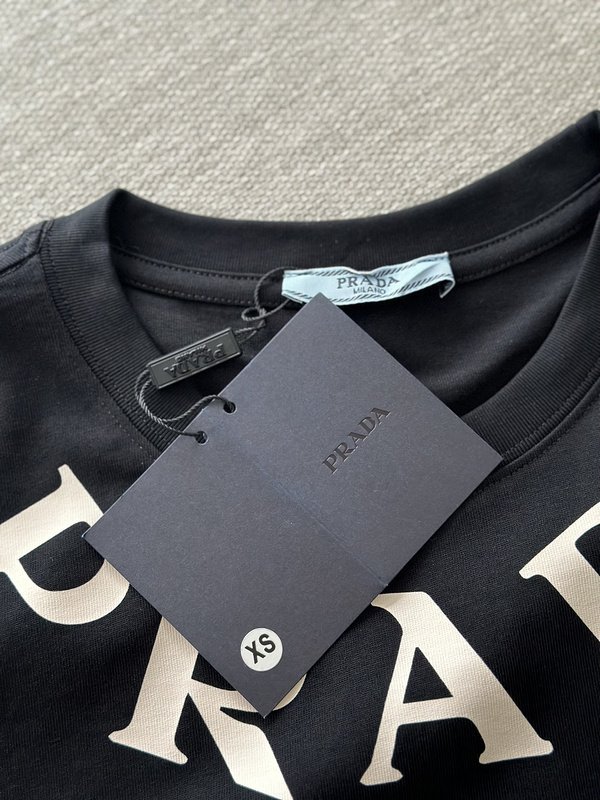 Футболка Prada With Big Logo Brand "Black" фото № 9