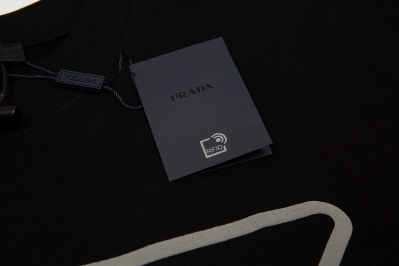 Футболка Prada With Basic Logo Print "Black" фото № 3