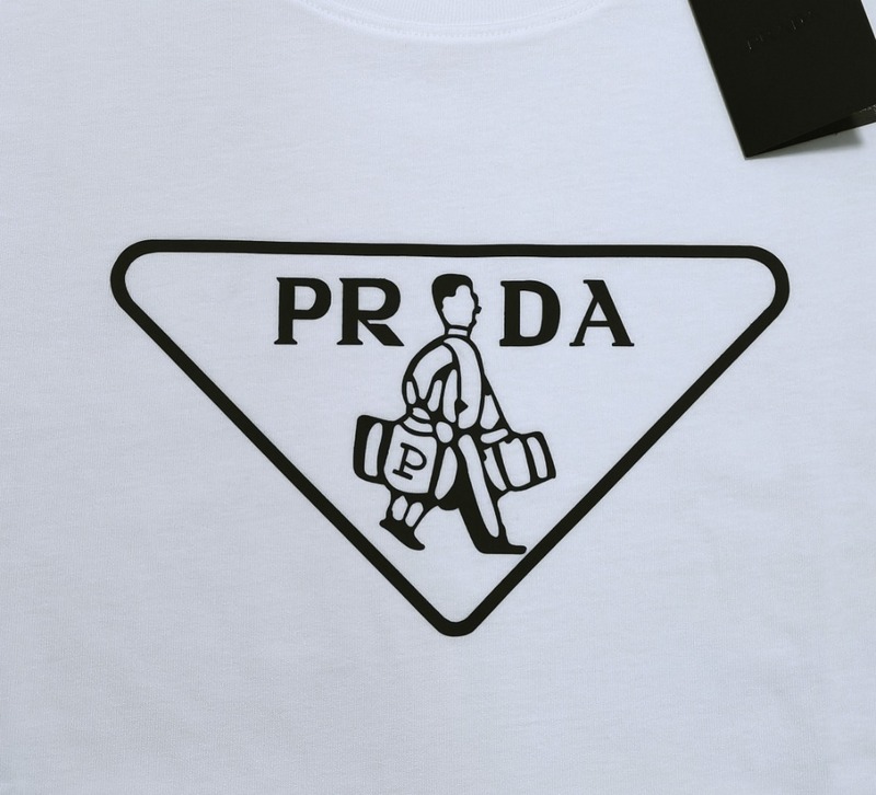 Футболка Prada The Man In The Logo "White" фото № 6