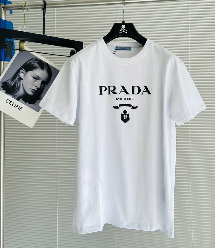 Футболка Prada Dark Logo "White" фото № 2