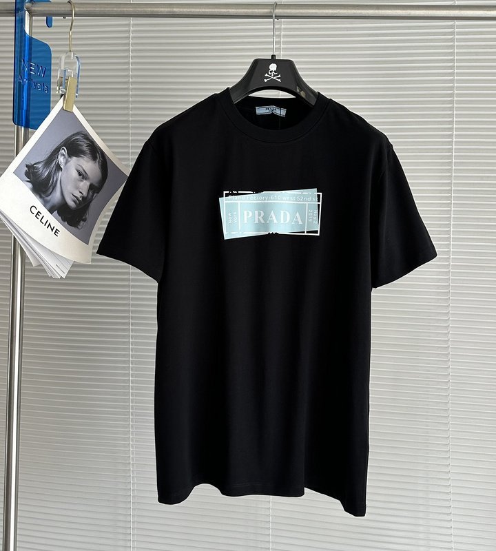 Футболка Prada May 2019 - Text Print "Black" фото № 3