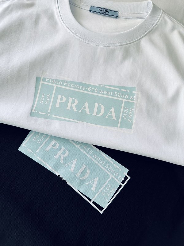 Футболка Prada May 2019 - Text Print "Black" фото № 7