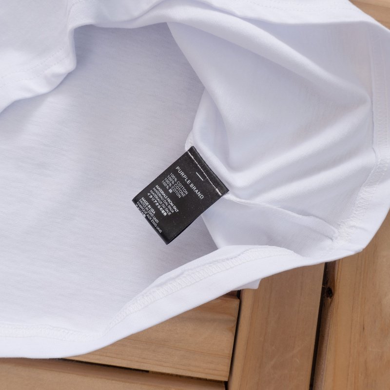 Футболка Purple Brand Rectangle Decorated By Flowers "White" фото № 5