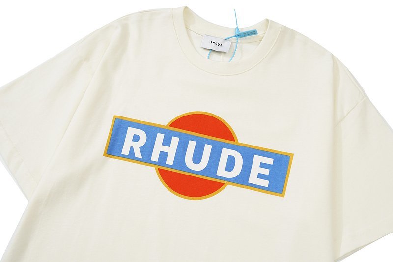 Футболка Rhude Red Circle And Logo "White" фото № 3