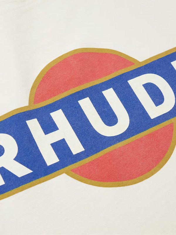 Футболка Rhude Red Circle And Logo "White" фото № 4