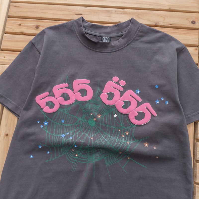 Футболка Sp5der Web And Stars "Gray" фото № 2