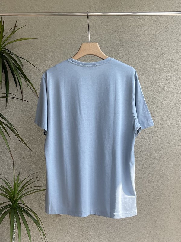 Футболка Stone Island With Black Patch "Blue" фото № 7